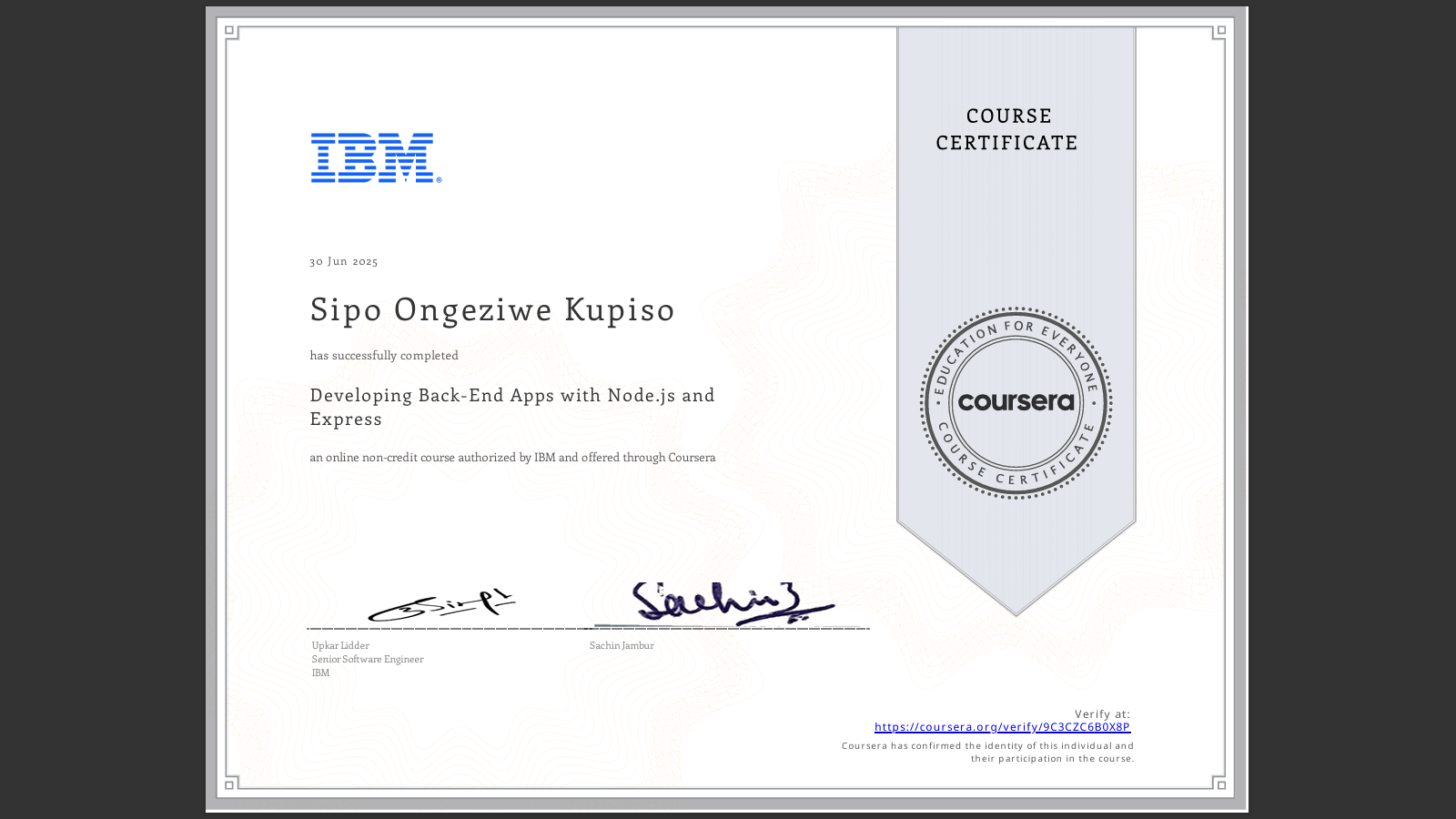 Certificate 8